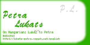 petra lukats business card